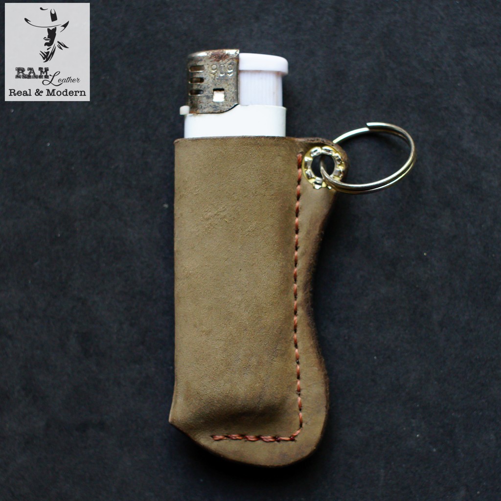 Túi Đựng Bật Lửa RAM Leather Da Bò Thật