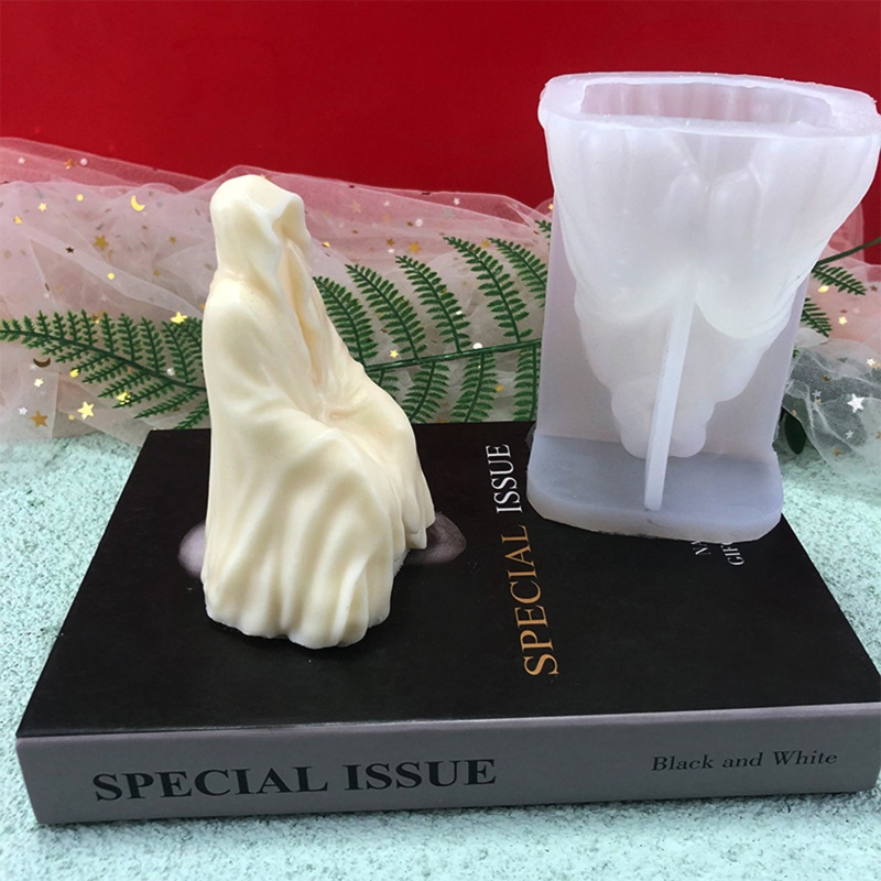 Khuôn Làm Nến Xà Phòng Handmade Bằng Silicone Hình Ma Bí Ẩn