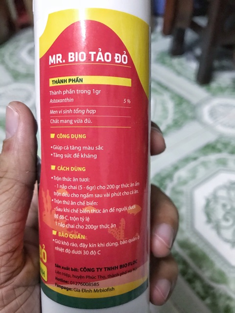 MR BIO TÁO ĐỎ TĂNG MÀU SẮC VÀ KHÁNG THỂ CHO CÁC LOẠI CÁ CẢNH