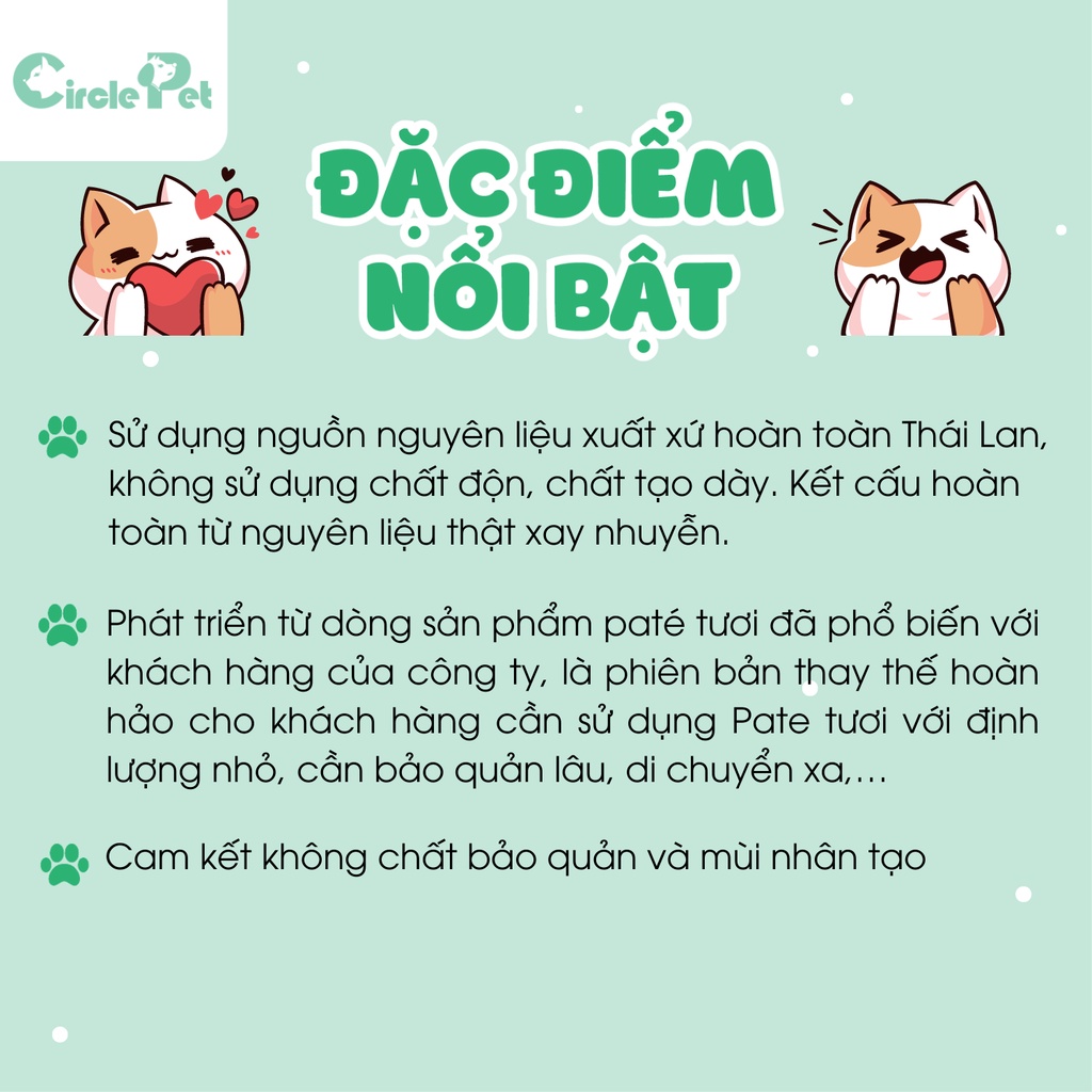 Pate Cho Mèo KITCAT Nhiều Vị Dễ ăn Thơm Ngon Bổ Dưỡng 70g - Circle Pet