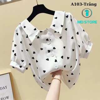 A103-ÁO SƠ MI LÁ CỔ BẺ TAY NGẮN
