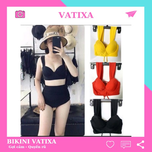 Sét bikini nữ 2 mảnh tay vuông cạp cao VATIXA BKN76