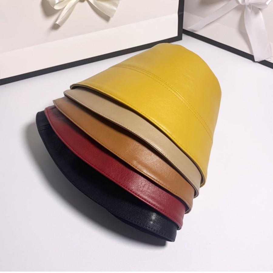 Mũ bucket Hàn Quốc da cá tính