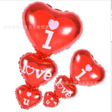 Bóng Hình Trái Tim chuỗi 3 tầng chữ i love you trang trí tiệc cưới, tỏ tình, cầu hôn, kỷ niệm ngày cưới