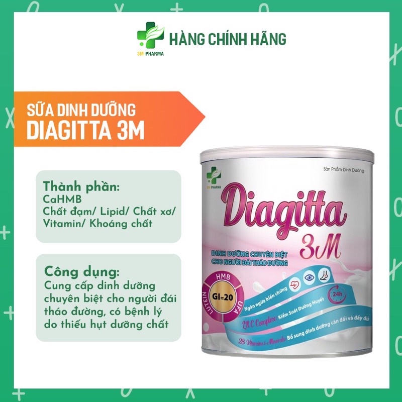 ✅  Sữa tiểu đường Diagitta 3M, sữa dành cho người bị tiểu đường, đái tháo đường, bổ sung dinh dưỡng