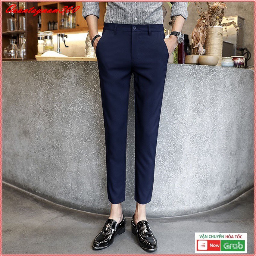 Quần Âu Nam Công sở Ống côn Dáng Ôm, quần tây nam Vải Co Giãn Nhẹ cao cấp | BigBuy360 - bigbuy360.vn