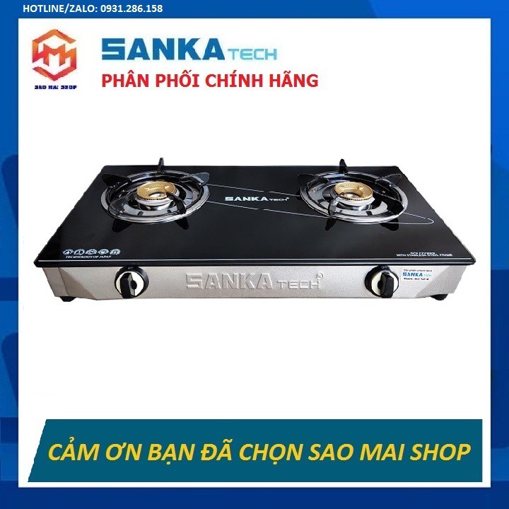 [Chính hãng - Giá rẻ] Bếp Gas Dương Mặt Kính SANKAtech SKT-521B