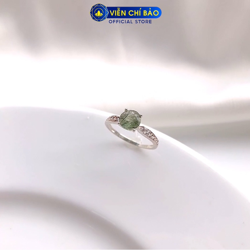 Nhẫn bạc nữ tóc xanh 4 chấu nhỏ chất liệu bạc 925 thời trang phụ kiện trang sức nữ Viễn Chí Bảo N600028-2