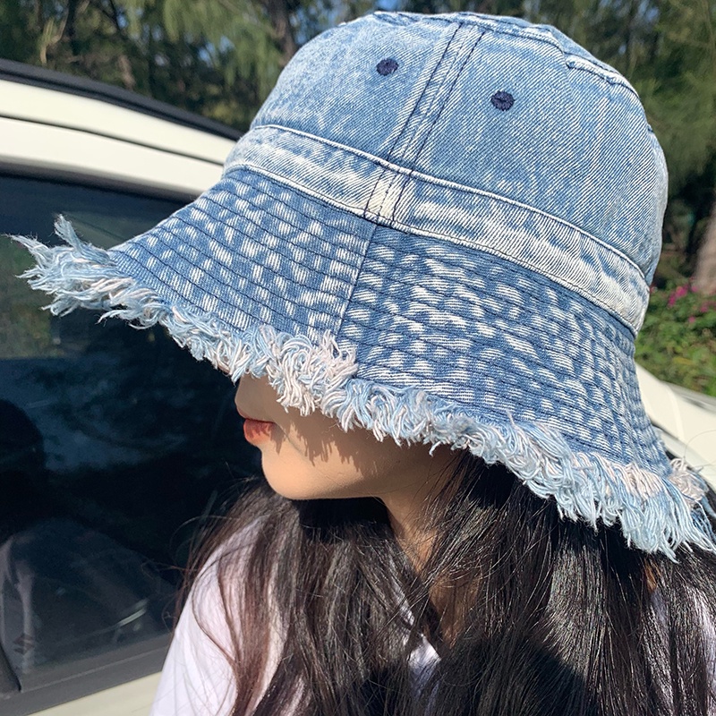 Nón Tai Bèo Che Phủ Khuôn Mặt Phong Cách Cao Bồi Xanh Dương Giảm Căng Thẳng Thời Trang Mùa Xuân