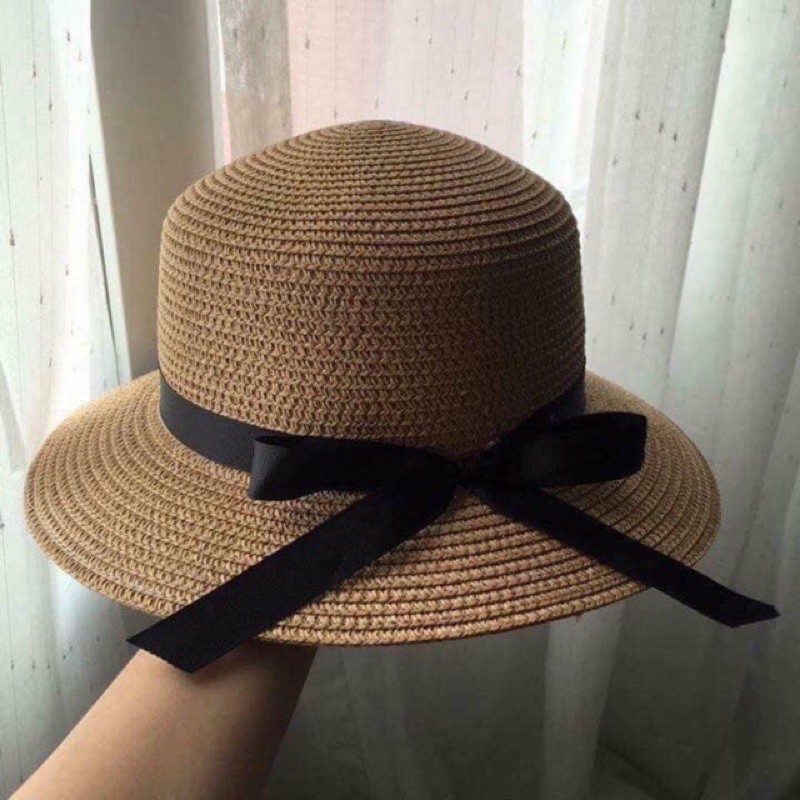 Mũ cói vành vừa đi biển cực đẹp chất ,trẻ trung tặng kèm mút dán nón bên trong cho vừa đầu