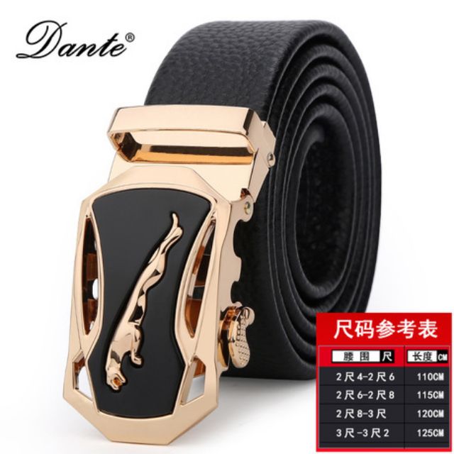 Thắt Lưng Nam Cao Cấp/ FREESHIP/ Thắt Lưng Nam Chính Hãng DANTE Da Bò Thật Bền Đẹp Khóa Tự Động Full Box