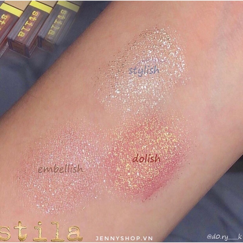 [HÀNG MỸ] Tách Set nhũ mắt kim tuyến Stila Glitter & Glow Liquid Eye Shadow minisize | BigBuy360 - bigbuy360.vn