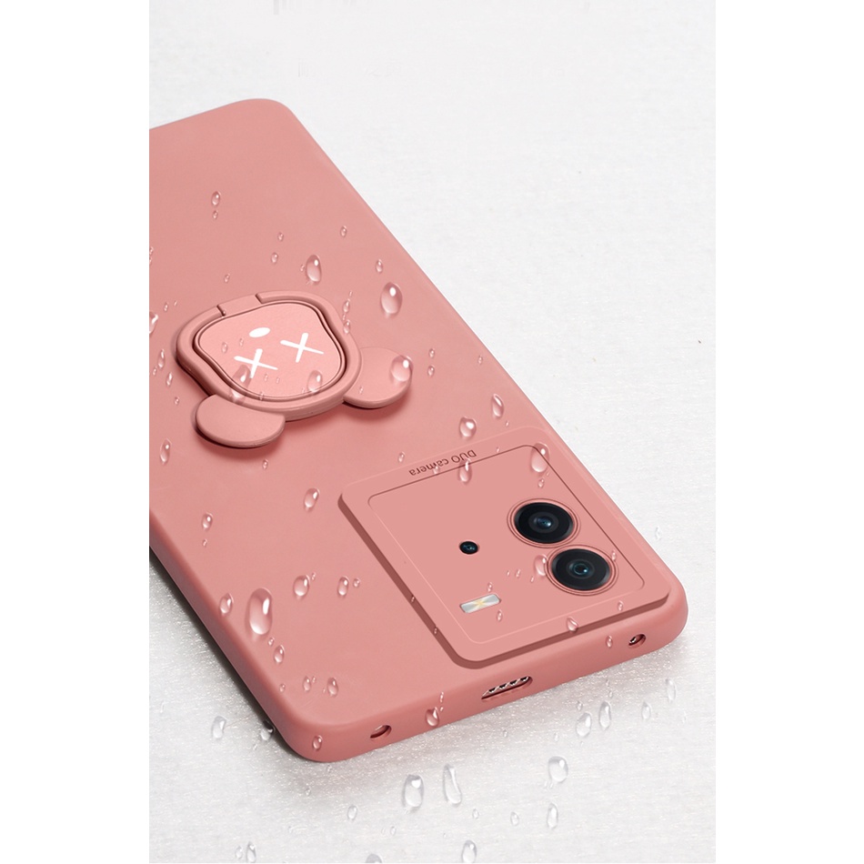 Ốp Điện Thoại TPU Mềm Có Giá Đỡ Hình Gấu 3D Cho Xiaomi 12 12X 11 Ultra 11T 10 10S 10T pro Lite POCO M4 pro