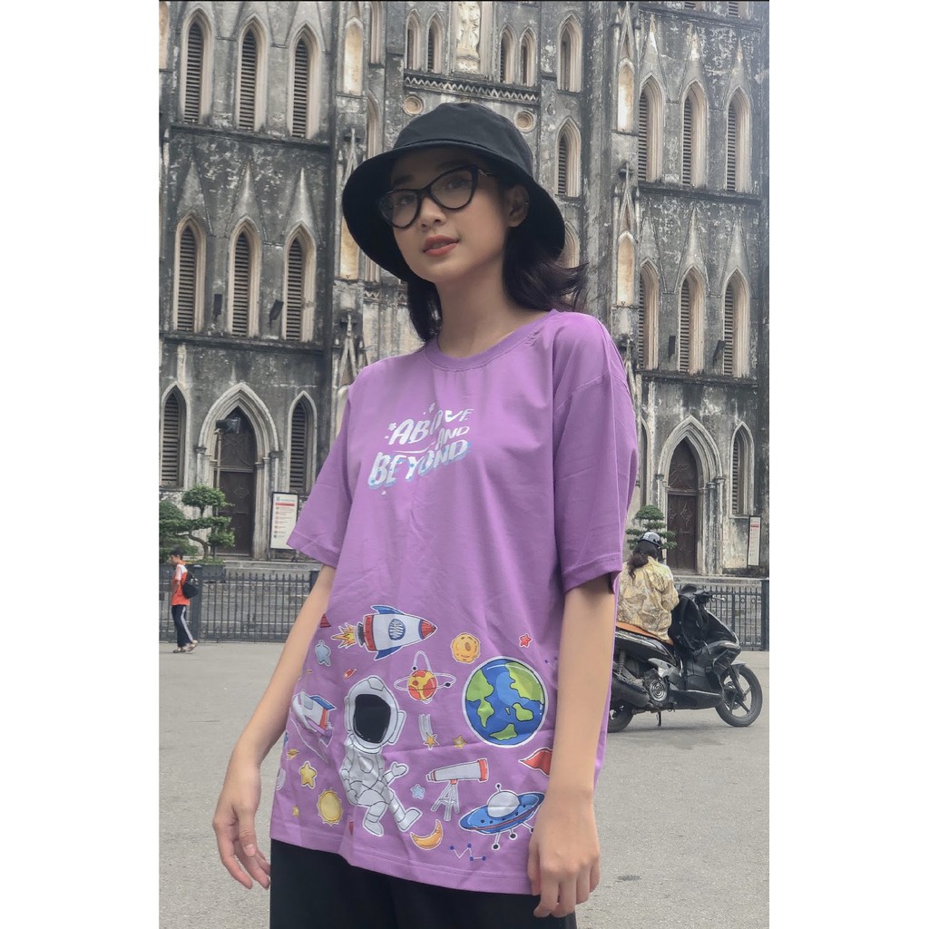 Áo Thun Tay Lỡ Phi Hành Gia Streetwear SGES Unisex Nam Nữ Cao Cấp