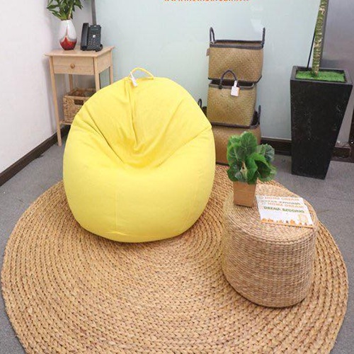 Gối lười hạt xốp GIÁ RẺ phù hợp cho đọc sách, xem phim - MÀU VÀNG