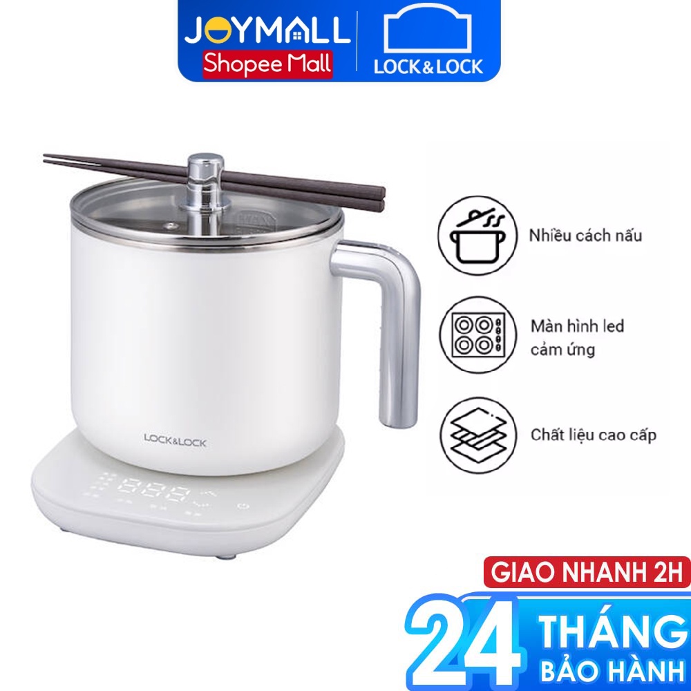 Nồi điện đa năng Lock&Lock 1,5L EJC141 - Hàng chính hãng, có thể dùng nồi nấu lẩu, nấu mì, nấu nước, hâm nóng - JoyMall