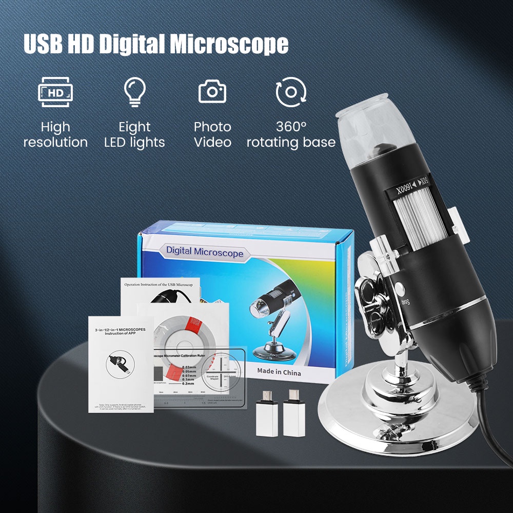 Kính Hiển Vi Điện Tử Có Đèn LED Kỹ Thuật Số HD Chuyên Dụng Cho Tiệm Salon Làm Đẹp