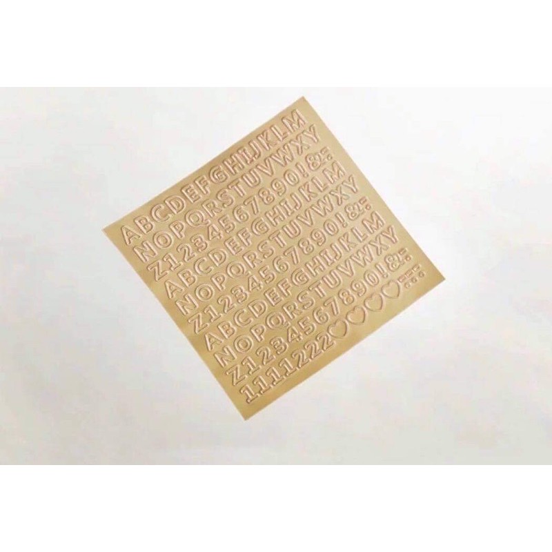 Bảng chữ cái và số dán 3D tự có sẵn keo dán để trang trí