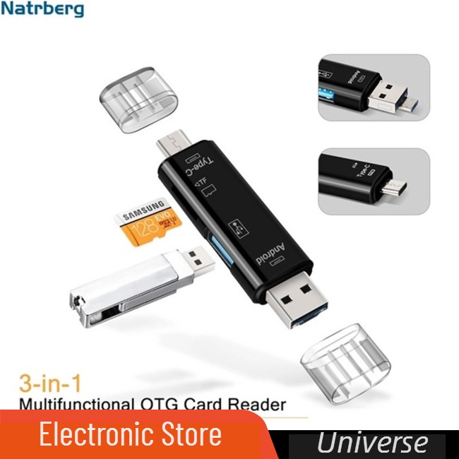 Đầu Đọc Thẻ Nhớ 5 Trong 1 Type-C 3.1 Otg+Micro Usb 2.0