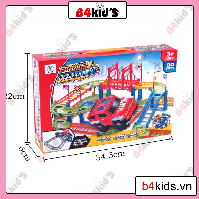 Đồ chơi cho bé bộ xếp hình Tàu Thành Phố, đồ chơi lắp ghép trẻ em giá rẻ B4KIDS - B8