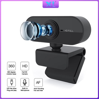 WebCam mini HD 1080P cho máy tính xách tay/ PC có micro có thể xoay dùng để làm việc
