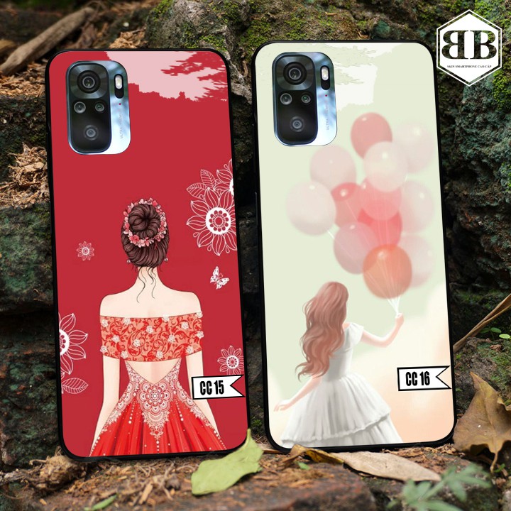 Ốp lưng kính cường lực Xiaomi Redmi Note 10 in hình cho nữ