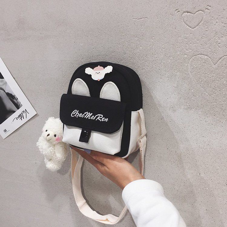 Túi Đeo Vai Vải Canvas Thiết Kế Dễ Thương Cho Nữ Sinh