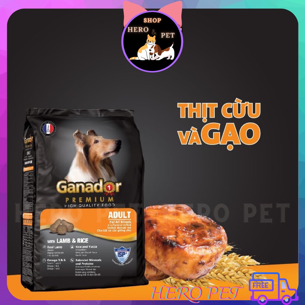 [Mã PET50K giảm Giảm 10% - Tối đa 50K đơn từ 250K] Thức Ăn Cho Chó Hạt Ganador 400g Nhiều Vị - Hero Pet