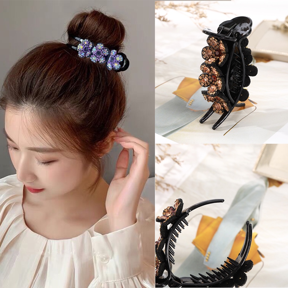 Kẹp tóc Haimeikang đính pha lê thời trang cho nữ