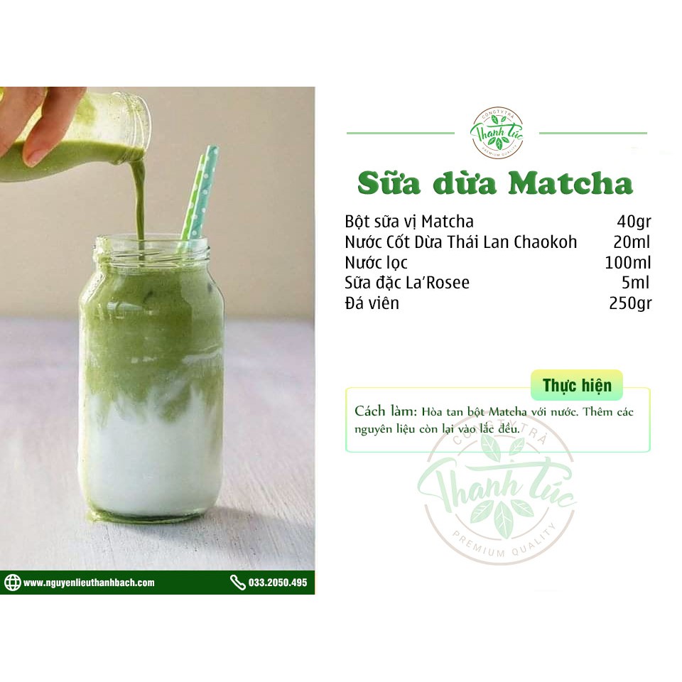 Bột Trà Xanh Matcha Đài Loan Gói 100gr