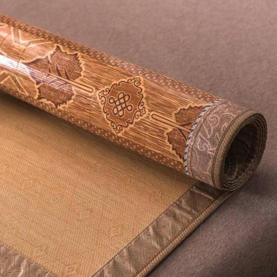 Chiếu trúc tăm vân gỗ in hoa - Họa Tiết Ngẫu Nhiên