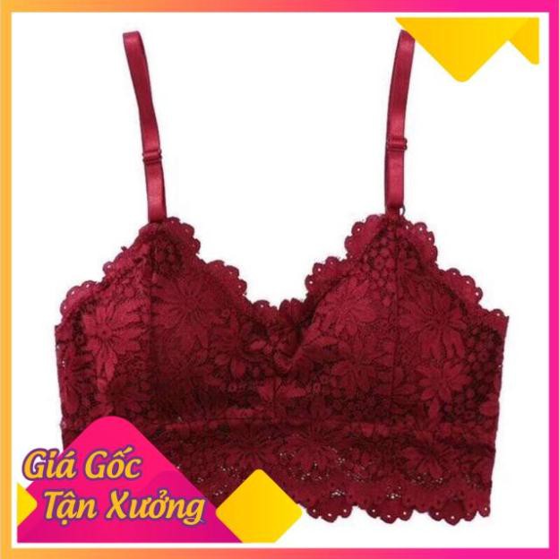 Áo Bra Ren Hoa 2 Dây Siêu Đẹp 343 Free Size