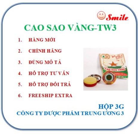 Combo 50 lọ Cao sao vàng 3g- công ty dược phẩm TW3