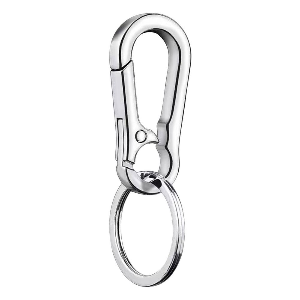 Móc khoá ô tô Carabiner đúc liền khối inox dùng ngoài trời