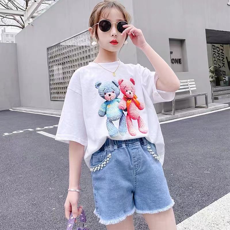 Quần Short Denim Cotton Mỏng Phong Cách Mới Dành Cho Bé Gái 2022