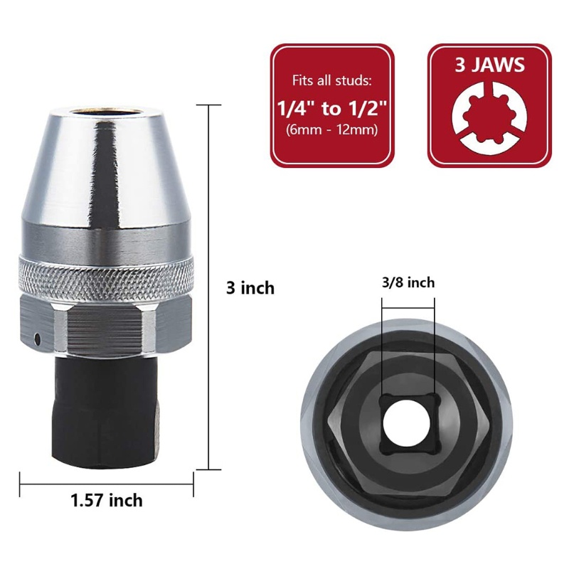 Dụng Cụ Vắt Đinh Tán 1 / 4-Inch Sang 1 / 2-Inch Phù Hợp Với Rỉ Sét Và Bu Lông Bị Hỏng
