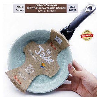 Chảo chống dính đun từ 20cm Seshin SHSH22492, chống rơi vỡ,móp méo, phủ Ceramic xanh đá rất đẹp, nhập khẩu Hàn Quốc