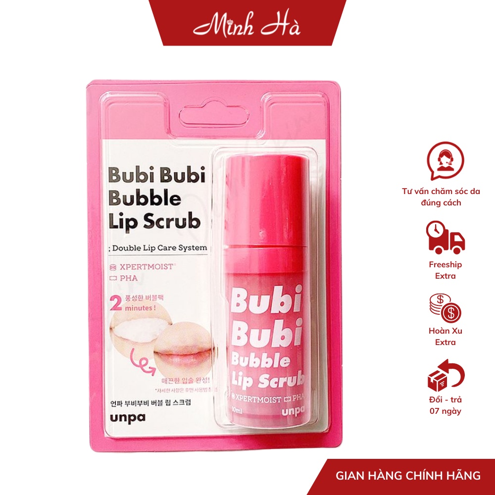 Tẩy da chết môi Bubi Bubi Lip 10ml giúp môi ẩm mịn và mềm mại