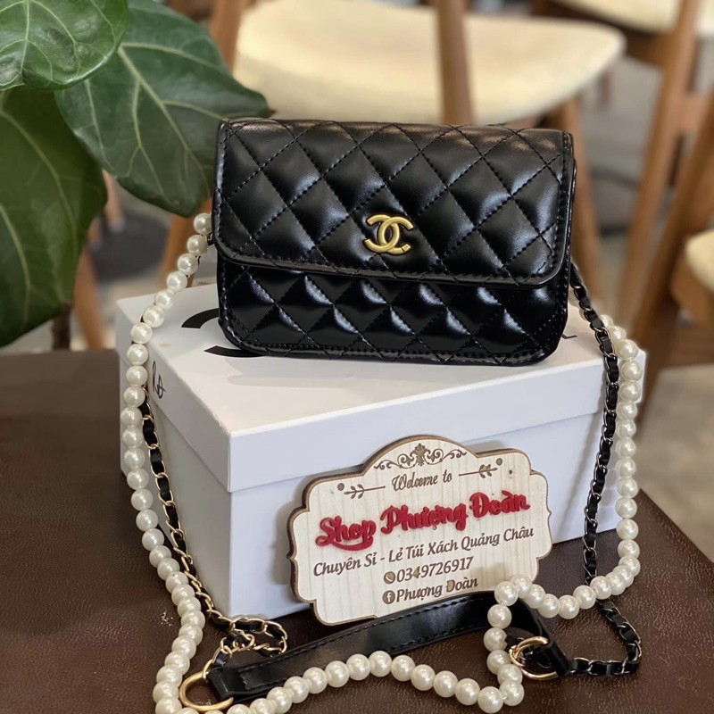 [Mã WAST10K giảm 10K đơn bất kỳ] [ XẢ KHO SỐC] Túi trần ô Bản 2 dây size 20 vỡ hộp lót đỏ