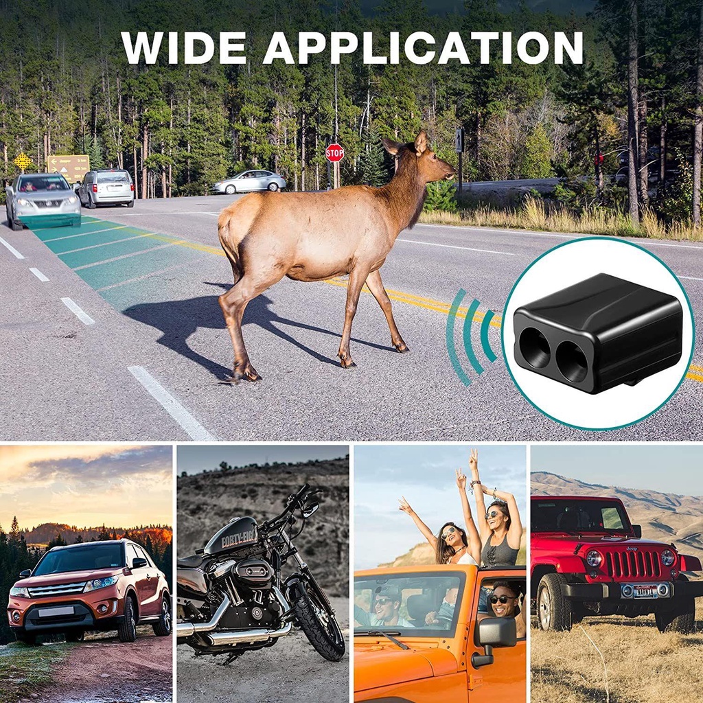 JONYE Set 2 Còi Cảnh Báo Hươu Cao Cấp Cho Xe Ô Tô