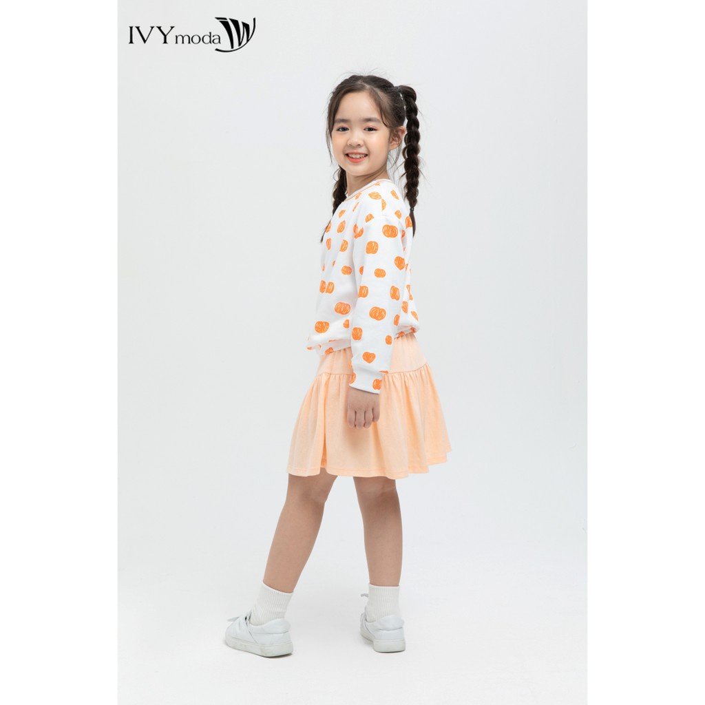 Chân váy thun trơn 2 lớp bé gái IVY moda MS 31G1014