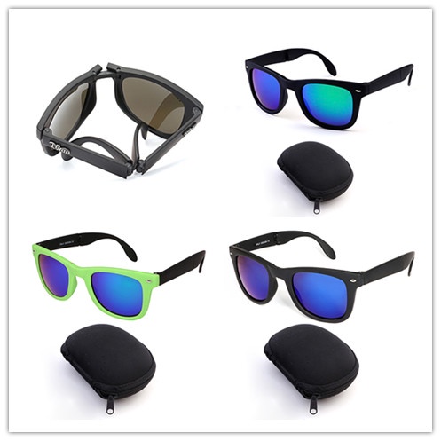 Kính Mát Chống Tia uv Màu Gradient Thời Trang Nam Nữ Kèm Hộp Đựng