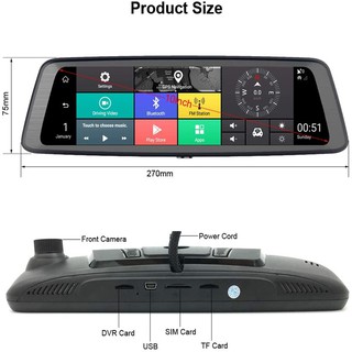 Camera hành trình cao cấp Whexune K950 tích hợp 4 camera, Android Wifi GPS - Hàng chính hãng bảo hành 12 tháng