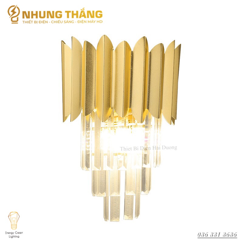 Bộ 2 Đèn Gắn Tường Cao Cấp Decor DT-2009 - Sử Dụng Đui E14 - Trang Trí Trong Nhà , Cầu Thang , Hành Lang - Kèm 4Bóng Led