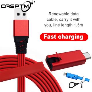 Repairable Fast Charging Data Line Type-C Micro Regenerate USB Cable For iPhone Xiaomi Huawei Reborn Usb Data Cable