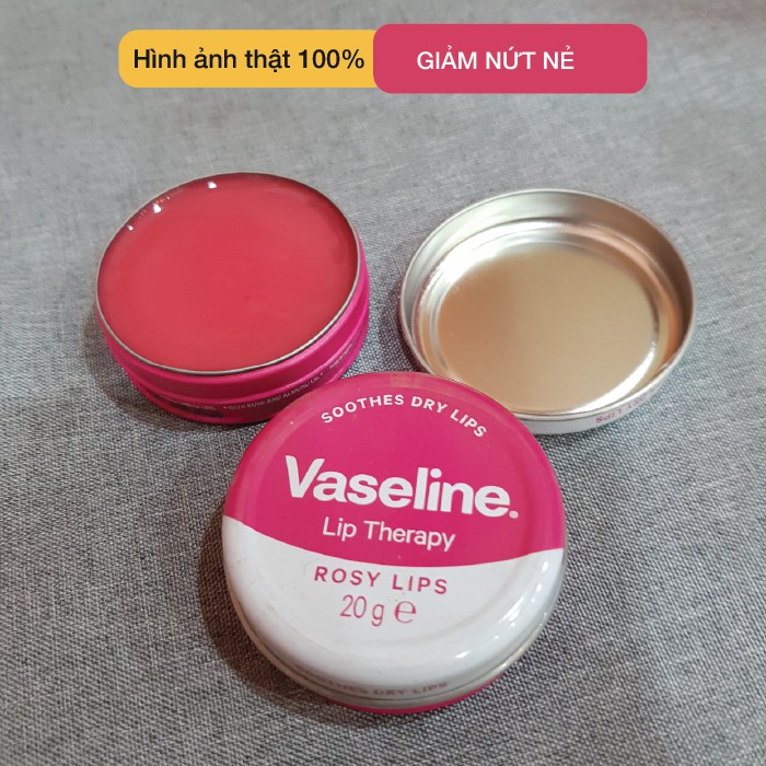Son dưỡng môi Vaseline 20g dạng hũ thiếc hồng Rose lips