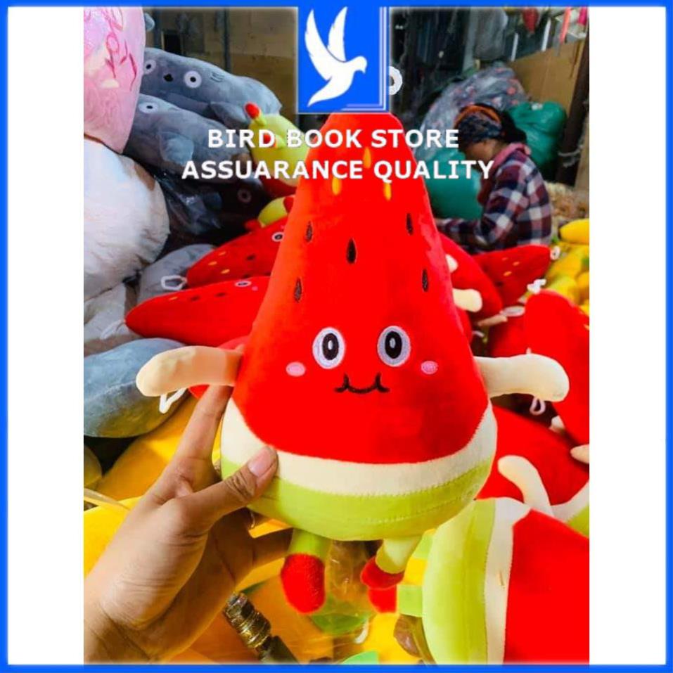 Gấu bông min gối ôm quả dưa hấu mềm mịn chất miniso Bird book