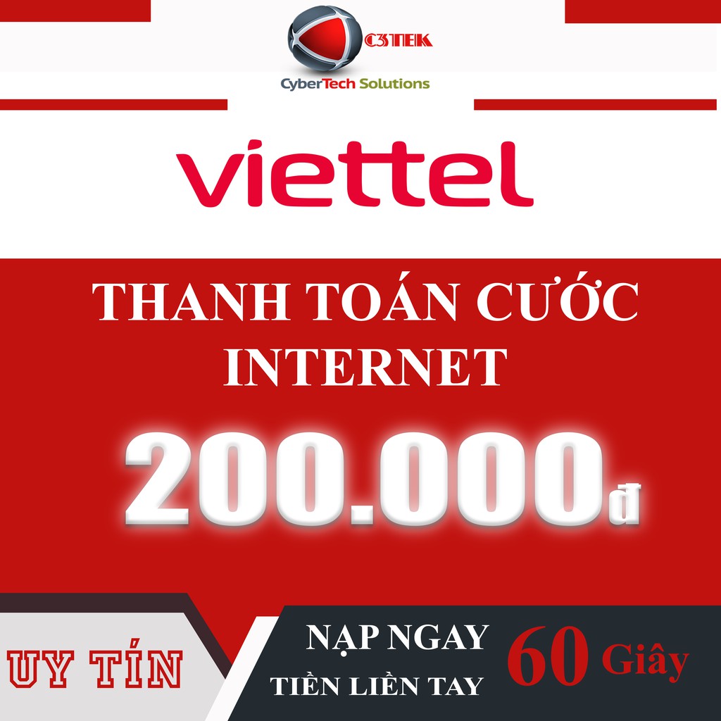 [INTERNET] Thẻ Nạp Viettel 200K - Shop C3TEK