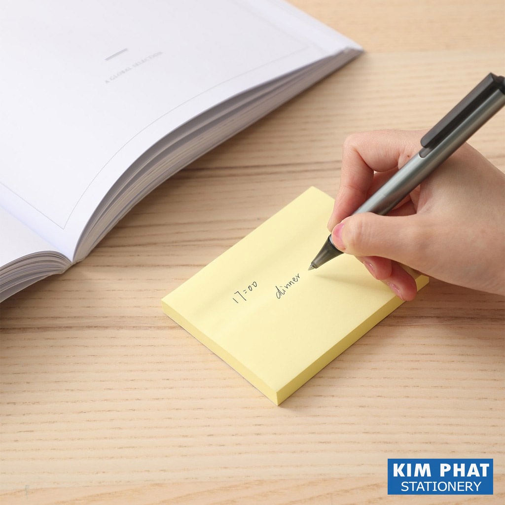 Giấy note, Giấy nhớ màu vàng 3x3, 3x4 DELI