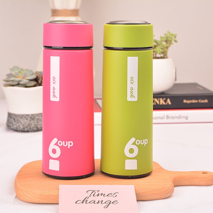 Bình Nước Giữ Nhiệt Lõi Thủy Tinh 6OUP/LOVE In Hình Cute 450ml | BigBuy360 - bigbuy360.vn